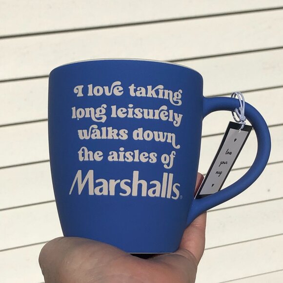 NWT I love taking long leisurely walks down the aisles of Marshall’s Coffee Mug - Picture 1 of 6